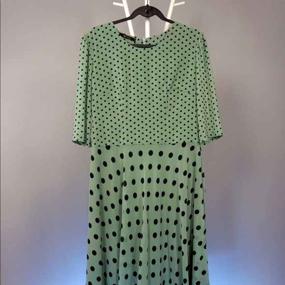 Vintage Yaly Couture maxi dress silk polka dots - Picture 1 of 4
